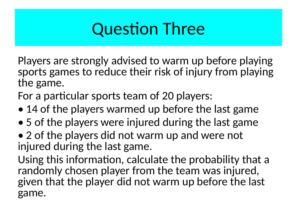 Conditional Probability AS91585 The language of - slide 32 of 80