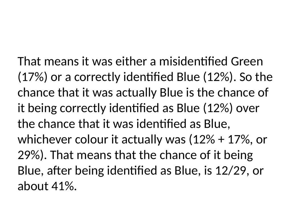 Conditional Probability AS91585 The language of - slide 59 of 80