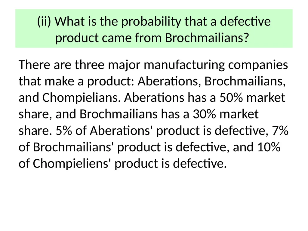 Conditional Probability AS91585 The language of - slide 30 of 80