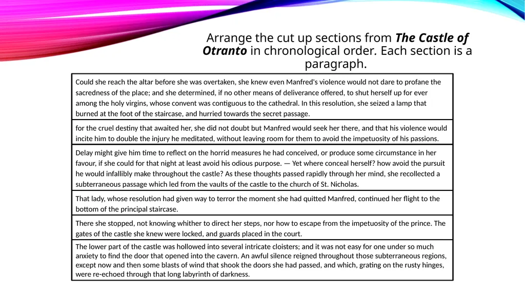 How does the writer use language to describe the - slide 8 of 14