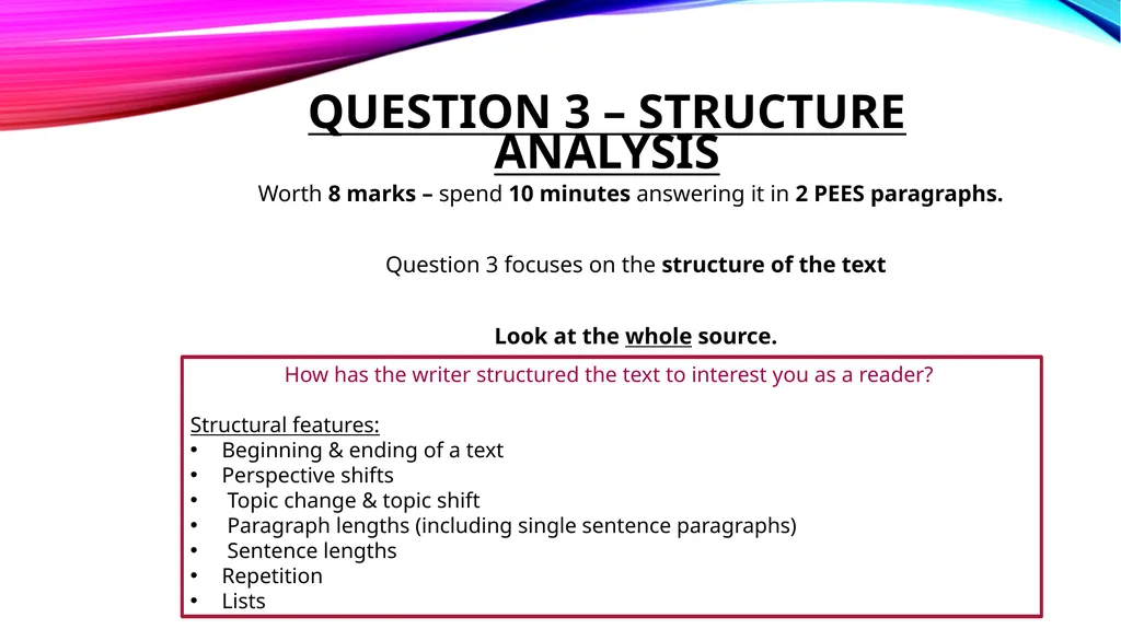 How does the writer use language to describe the - slide 6 of 14