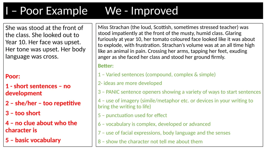 Teacher Notes Narrative/Creative Writing using a - slide 10 of 39