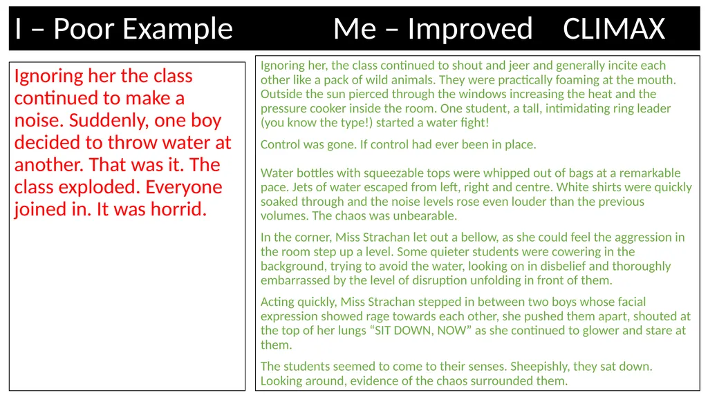 Teacher Notes Narrative/Creative Writing using a - slide 28 of 39