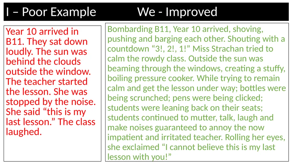 Teacher Notes Narrative/Creative Writing using a - slide 14 of 39
