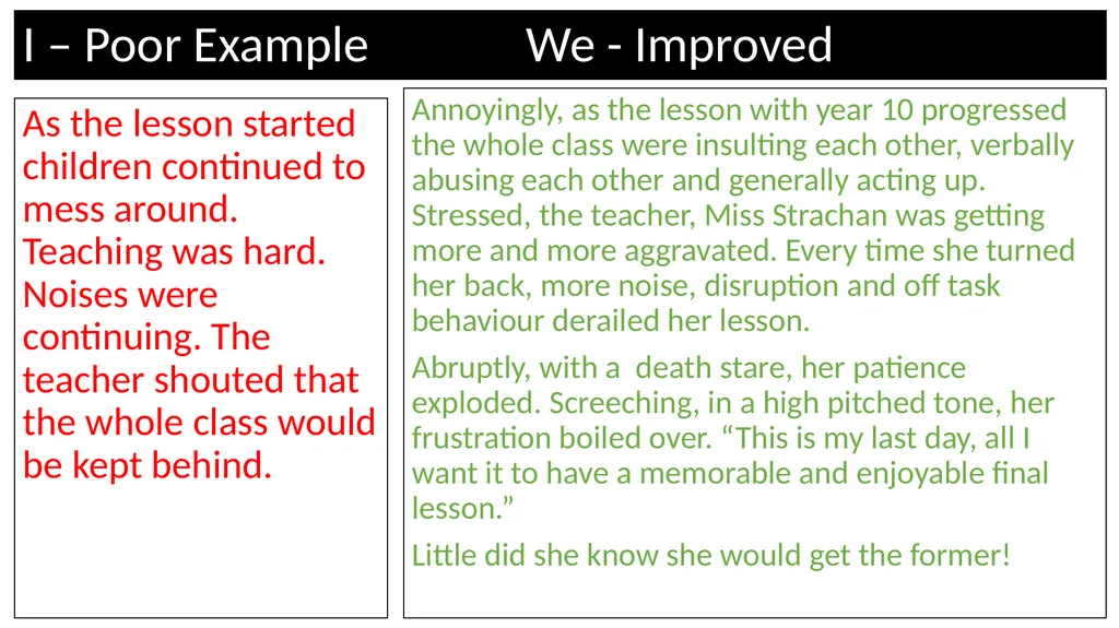 Teacher Notes Narrative/Creative Writing using a - slide 21 of 39