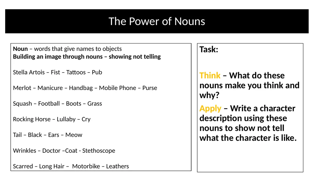 Teacher Notes Narrative/Creative Writing using a - slide 4 of 39