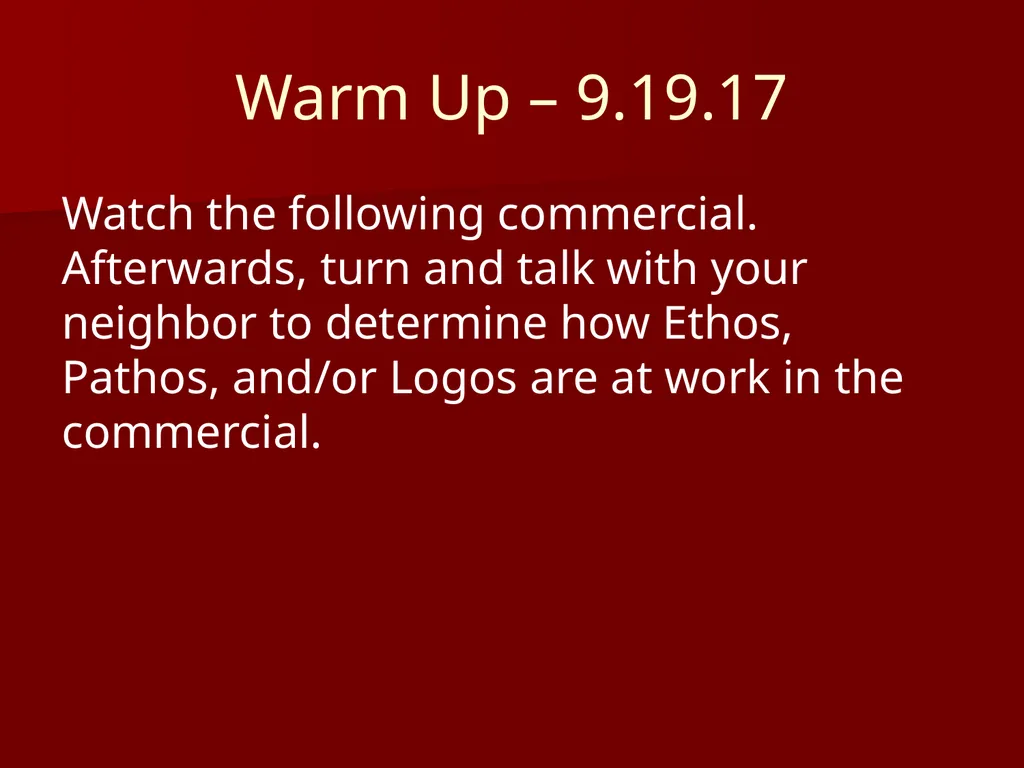 Class Instructions: 9.19.17 Take out your notes - slide 2 of 21