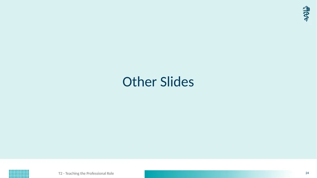 T2 - Teaching the Professional Role CanMEDS - slide 24 of 29