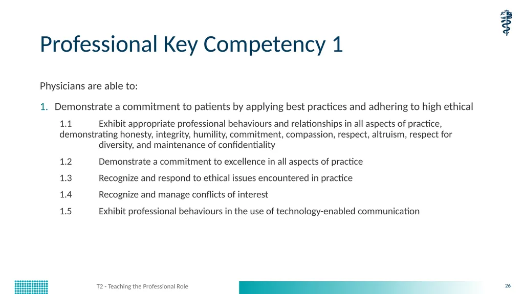 T2 - Teaching the Professional Role CanMEDS - slide 26 of 29