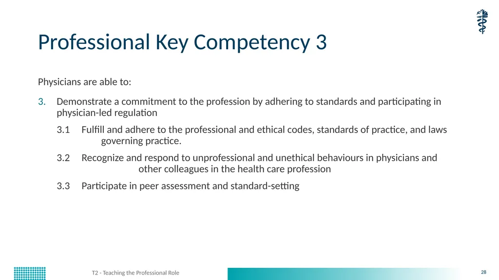 T2 - Teaching the Professional Role CanMEDS - slide 28 of 29