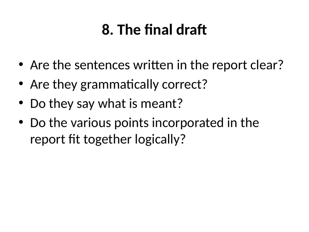 REPORT WRITING Academic and research report - slide 43 of 45