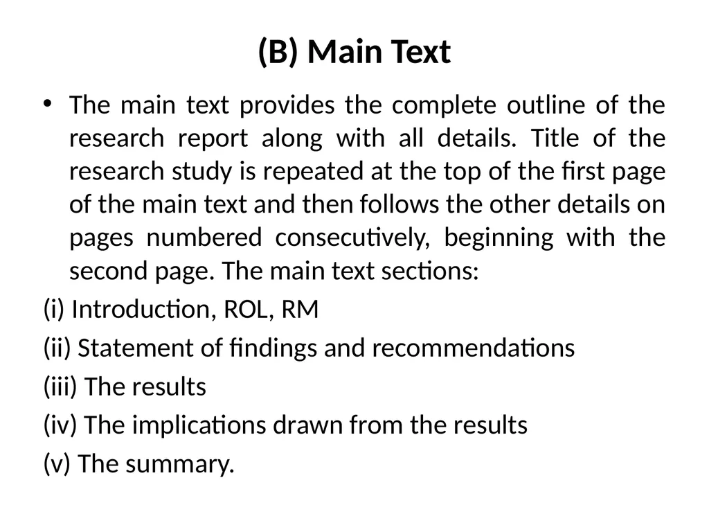 REPORT WRITING Academic and research report - slide 24 of 45