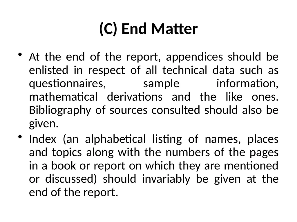 REPORT WRITING Academic and research report - slide 30 of 45
