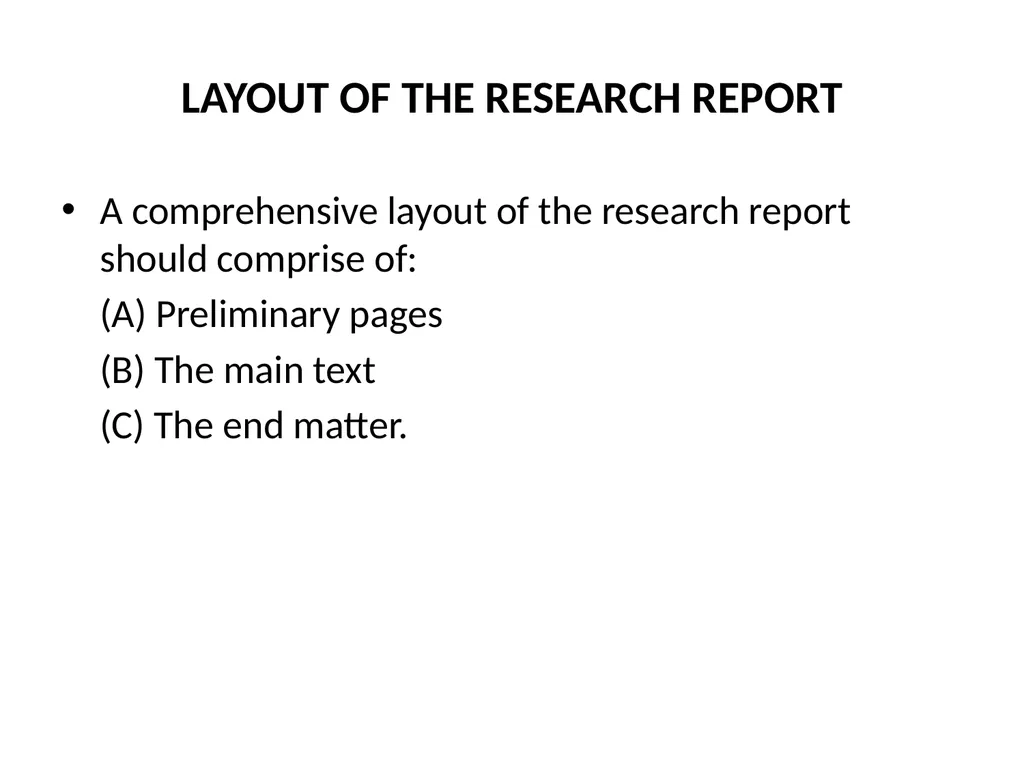 REPORT WRITING Academic and research report - slide 22 of 45