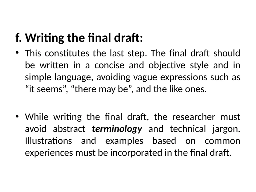REPORT WRITING Academic and research report - slide 21 of 45