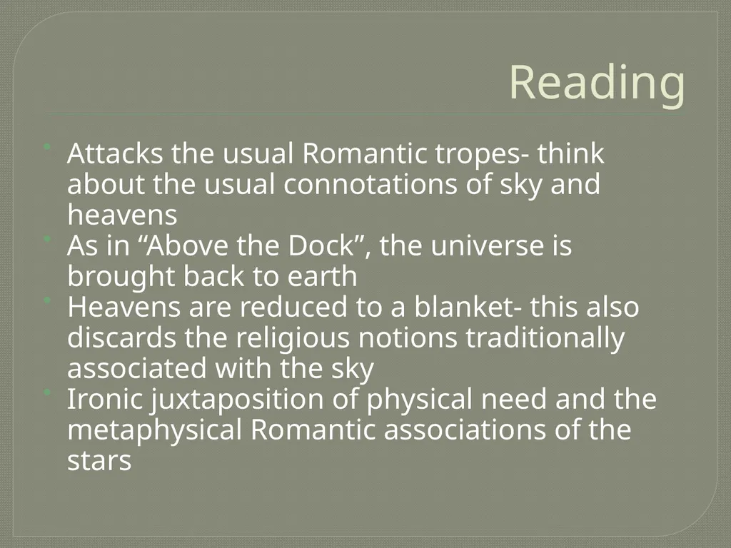 Imagism LIT 3101 Overview Origins Aesthetic - slide 21 of 26