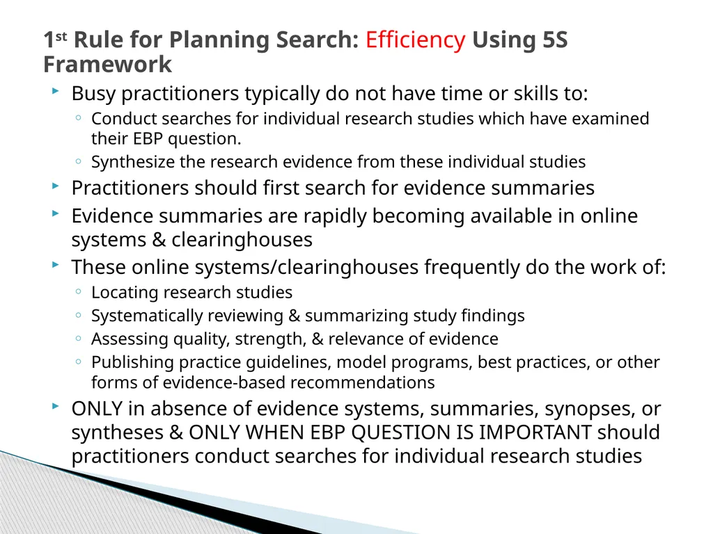 Evidence Based Social Work Practice (EBSWP) - slide 49 of 114