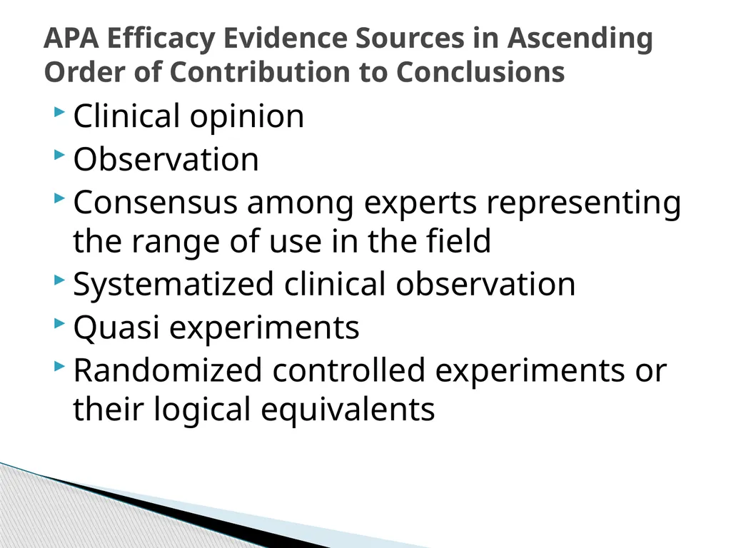 Evidence Based Social Work Practice (EBSWP) - slide 89 of 114