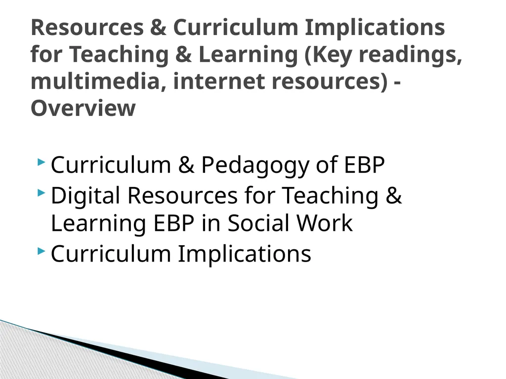 Evidence Based Social Work Practice (EBSWP) - slide 99 of 114