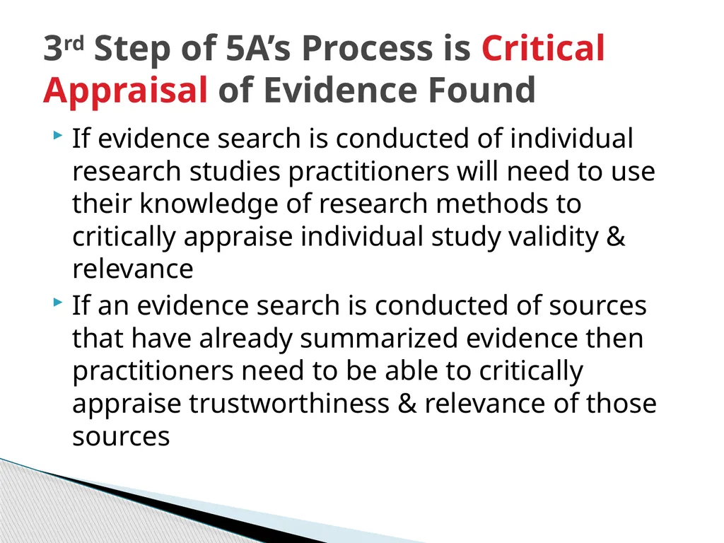 Evidence Based Social Work Practice (EBSWP) - slide 51 of 114