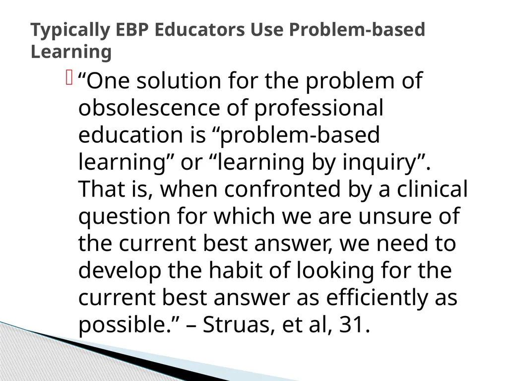 Evidence Based Social Work Practice (EBSWP) - slide 102 of 114