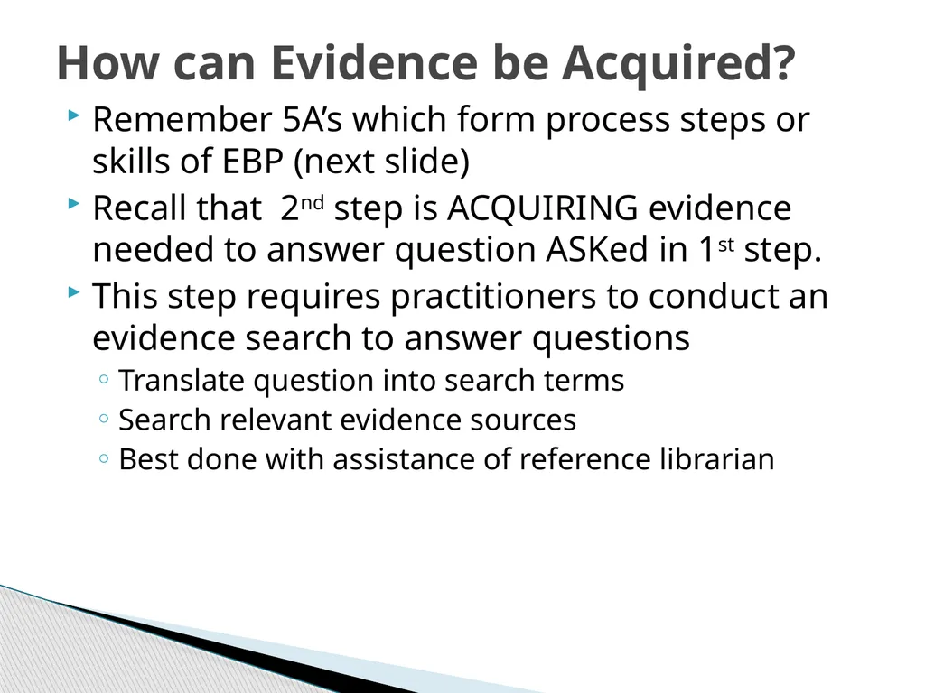 Evidence Based Social Work Practice (EBSWP) - slide 47 of 114