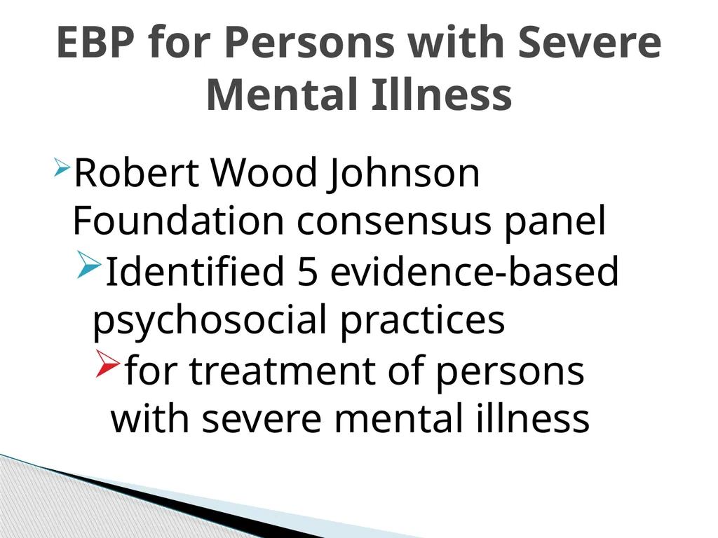 Evidence Based Social Work Practice (EBSWP) - slide 72 of 114