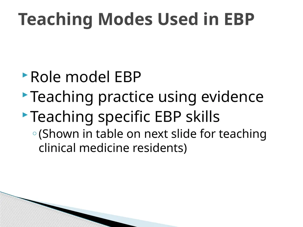 Evidence Based Social Work Practice (EBSWP) - slide 103 of 114