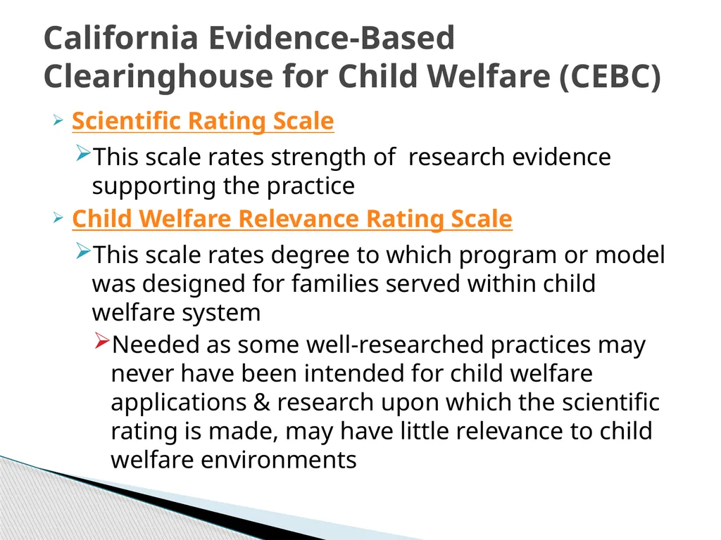 Evidence Based Social Work Practice (EBSWP) - slide 69 of 114
