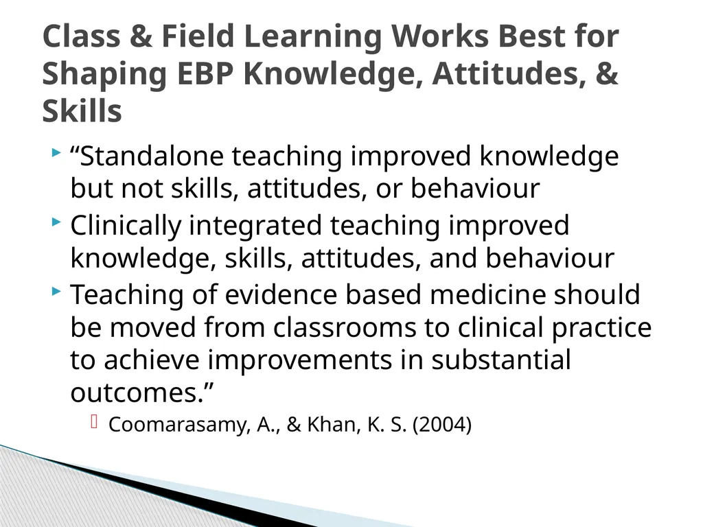 Evidence Based Social Work Practice (EBSWP) - slide 105 of 114