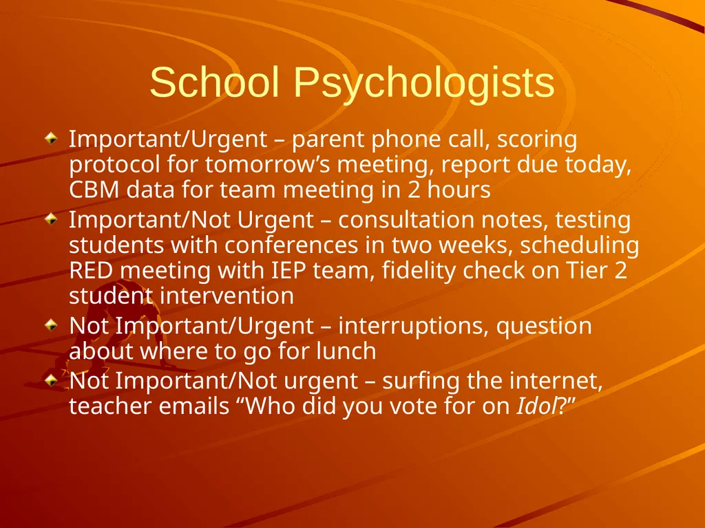 Time Management A survival guide for School - slide 10 of 18