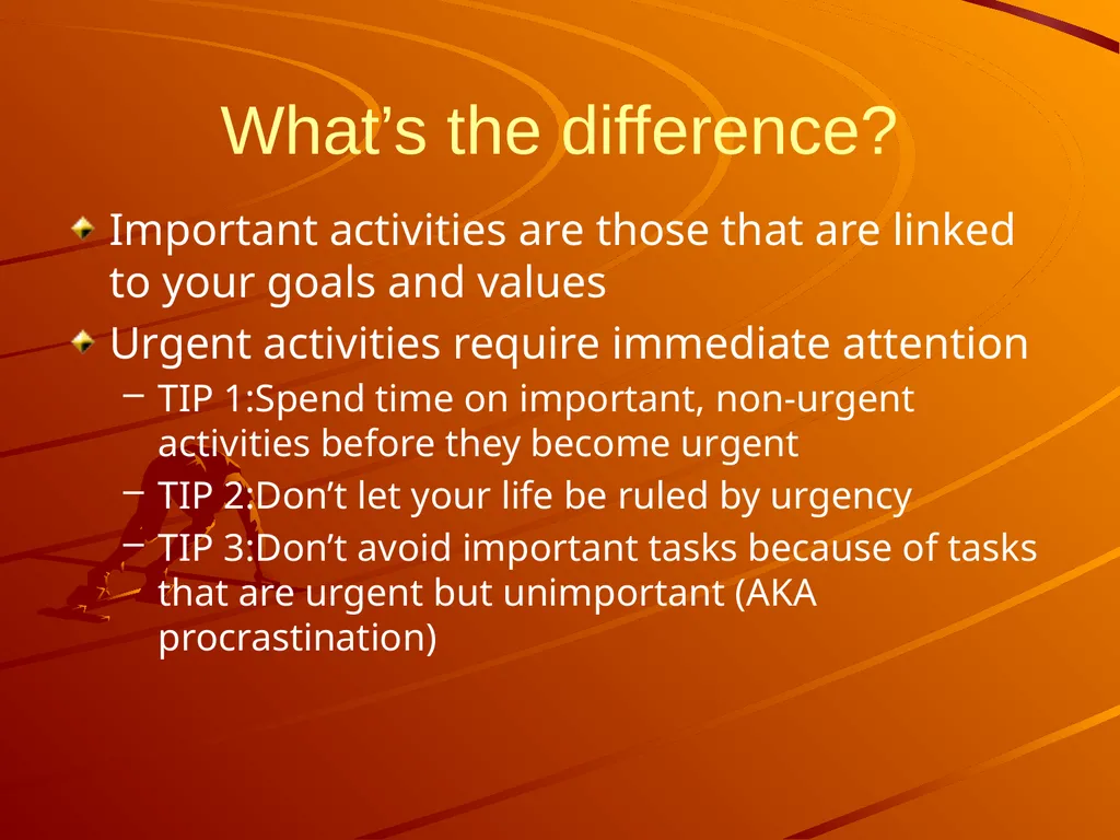 Time Management A survival guide for School - slide 5 of 18