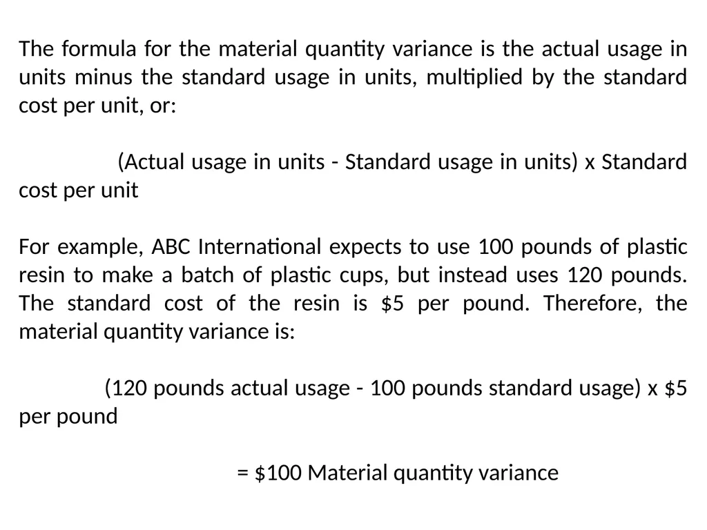 Material quantity variance M.VIJAYASEKARAM A - slide 4 of 5