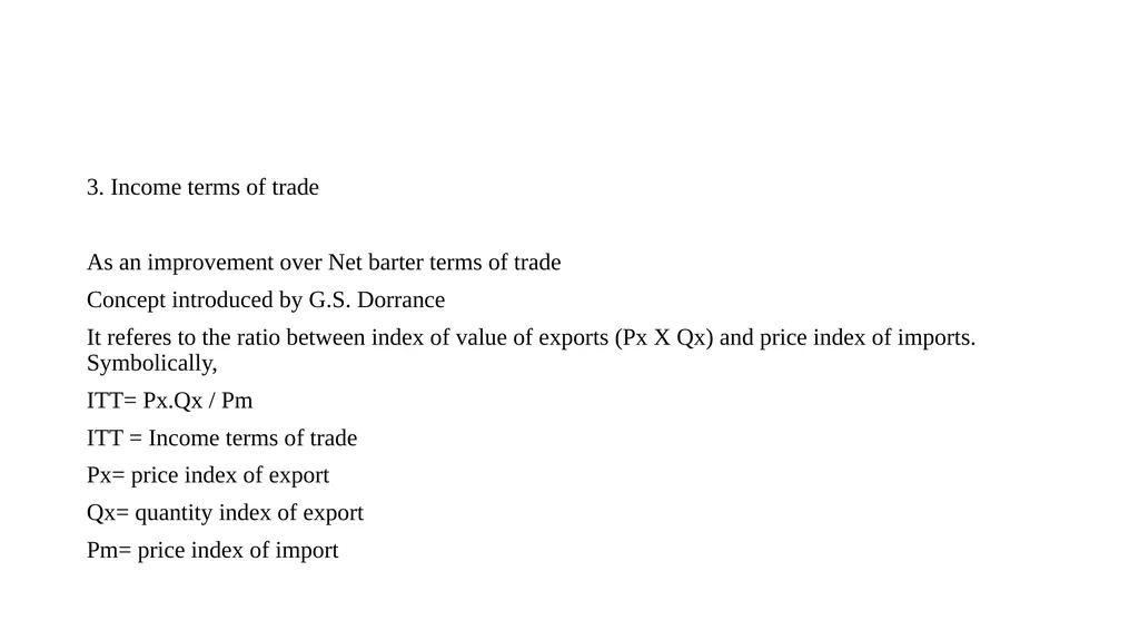 Terms of Trade How to measure the gains from - slide 8 of 9