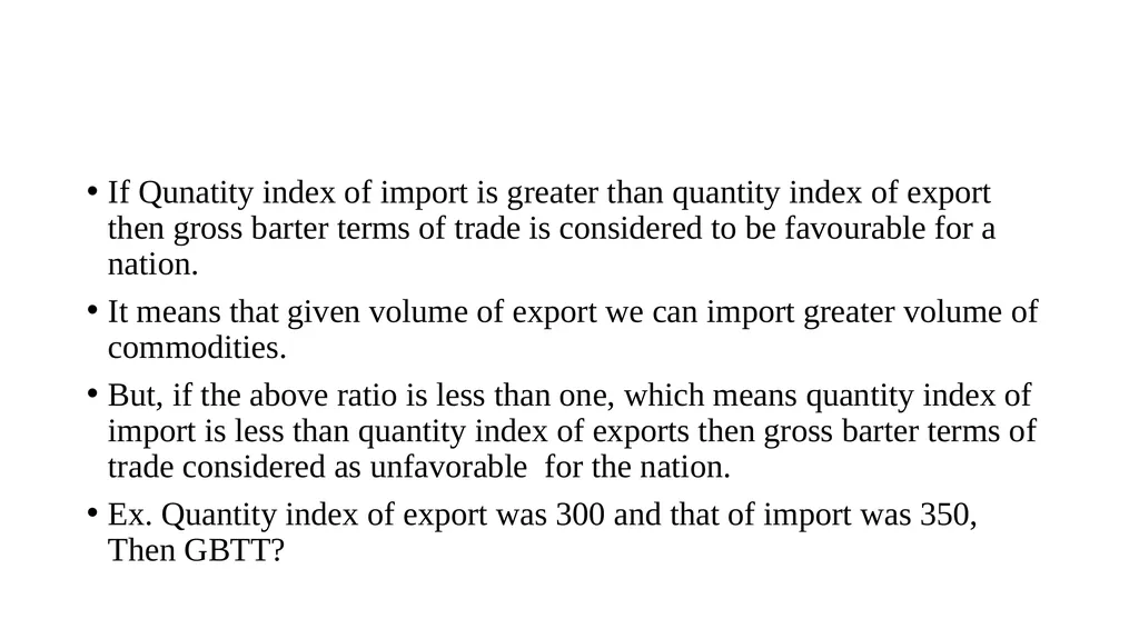 Terms of Trade How to measure the gains from - slide 7 of 9