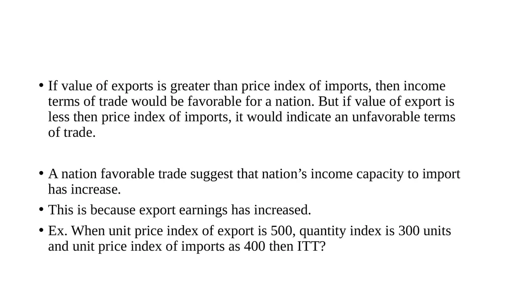Terms of Trade How to measure the gains from - slide 9 of 9