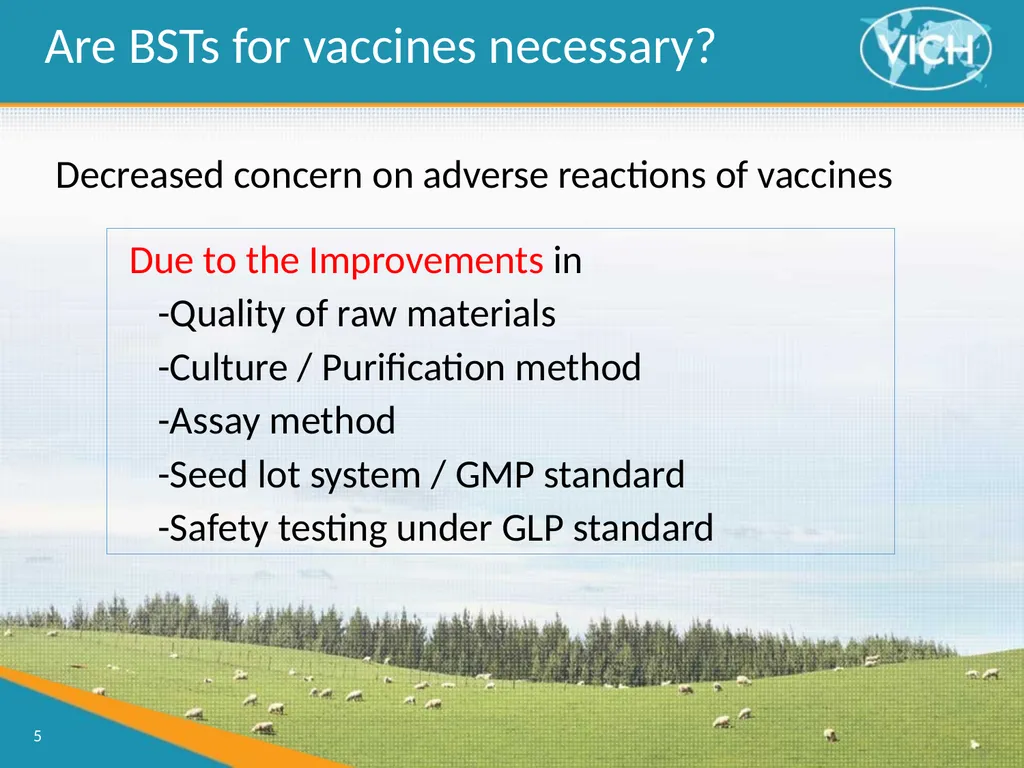 Waiving Target Animal Batch Safety Testing for - slide 5 of 18