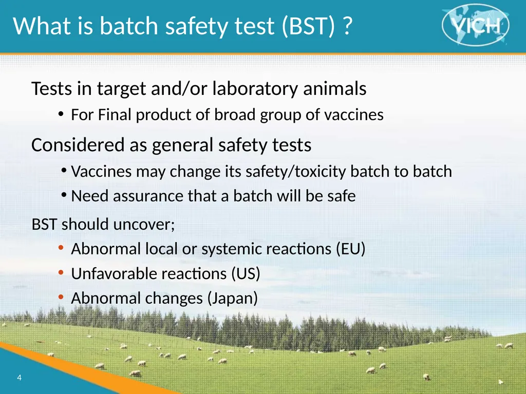 Waiving Target Animal Batch Safety Testing for - slide 4 of 18