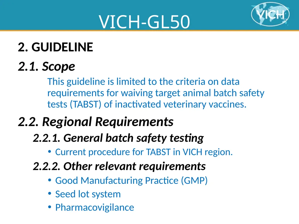 Waiving Target Animal Batch Safety Testing for - slide 10 of 18