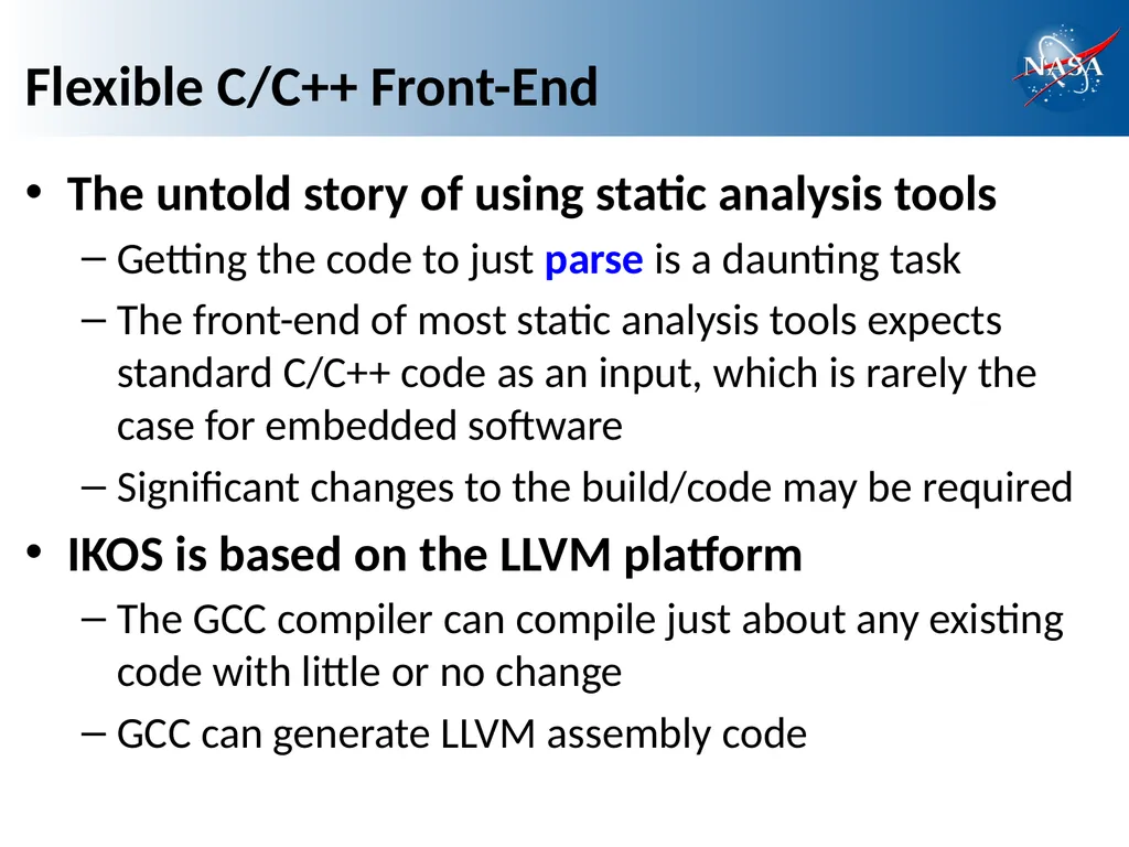 Scalable and Flexible Static Analysis of - slide 13 of 23