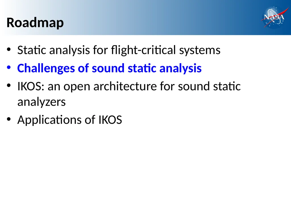 Scalable and Flexible Static Analysis of - slide 7 of 23