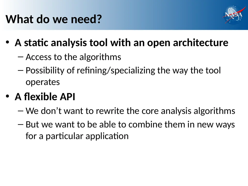 Scalable and Flexible Static Analysis of - slide 10 of 23