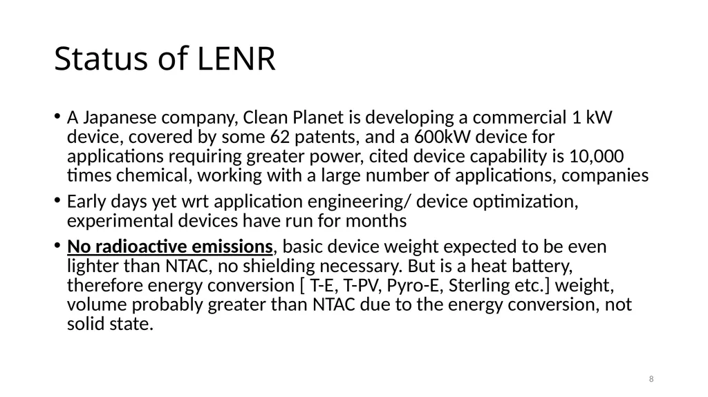 Emerging Solutions for High-Energy-Density, - slide 8 of 19