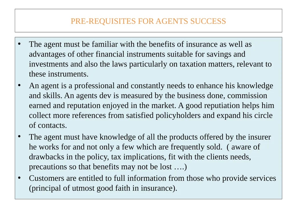 UNIT II INSURANCE INTERMEDIARIES AGENT In the - slide 6 of 13