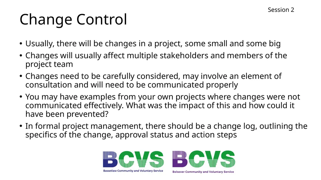 Session 2 Project Planning Michael Reid Session 2 - slide 24 of 28
