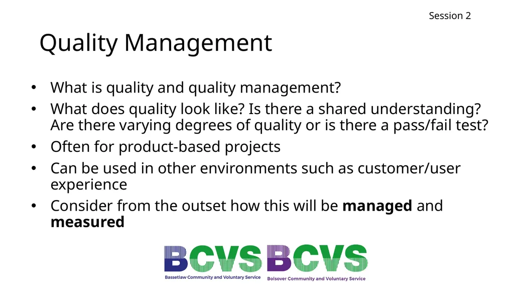 Session 2 Project Planning Michael Reid Session 2 - slide 18 of 28