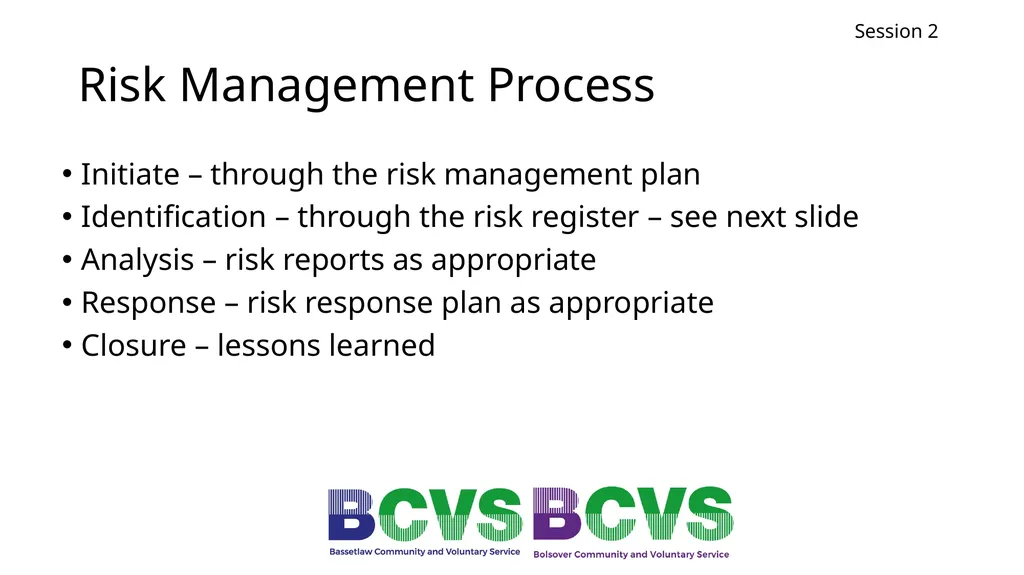 Session 2 Project Planning Michael Reid Session 2 - slide 12 of 28