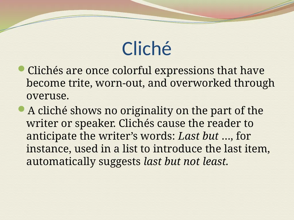 Conversational English: Slang, Colloquialisms, - slide 7 of 8