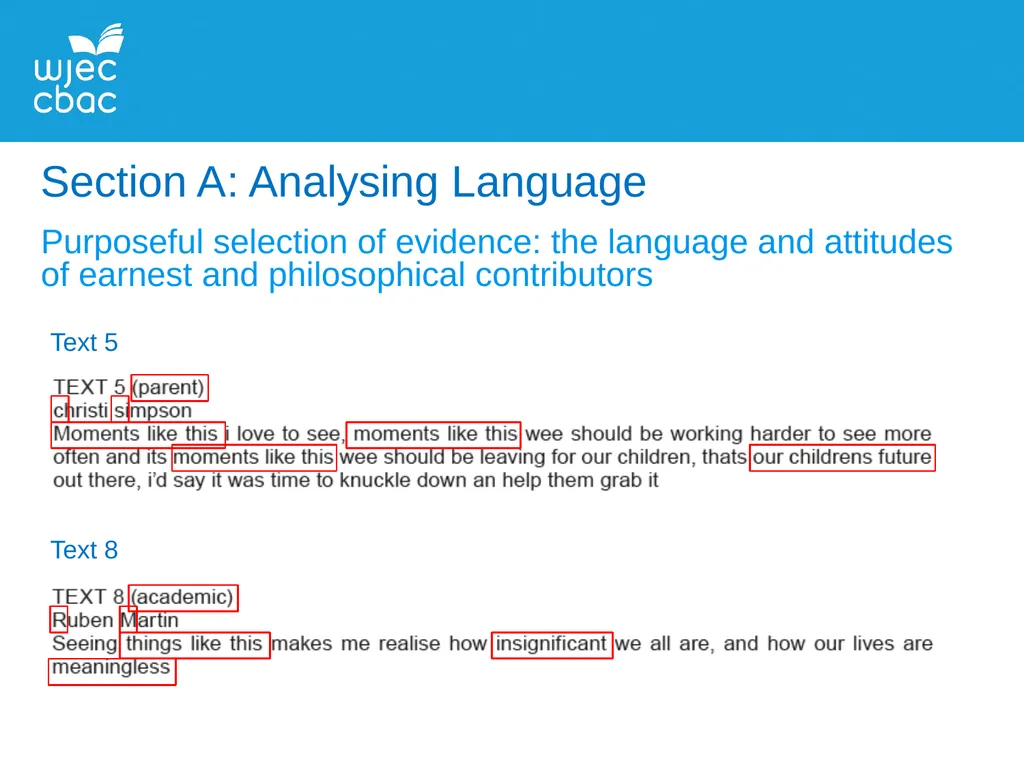 AS English Language: Unit 1 CPD WALKING-TALKING - slide 13 of 17