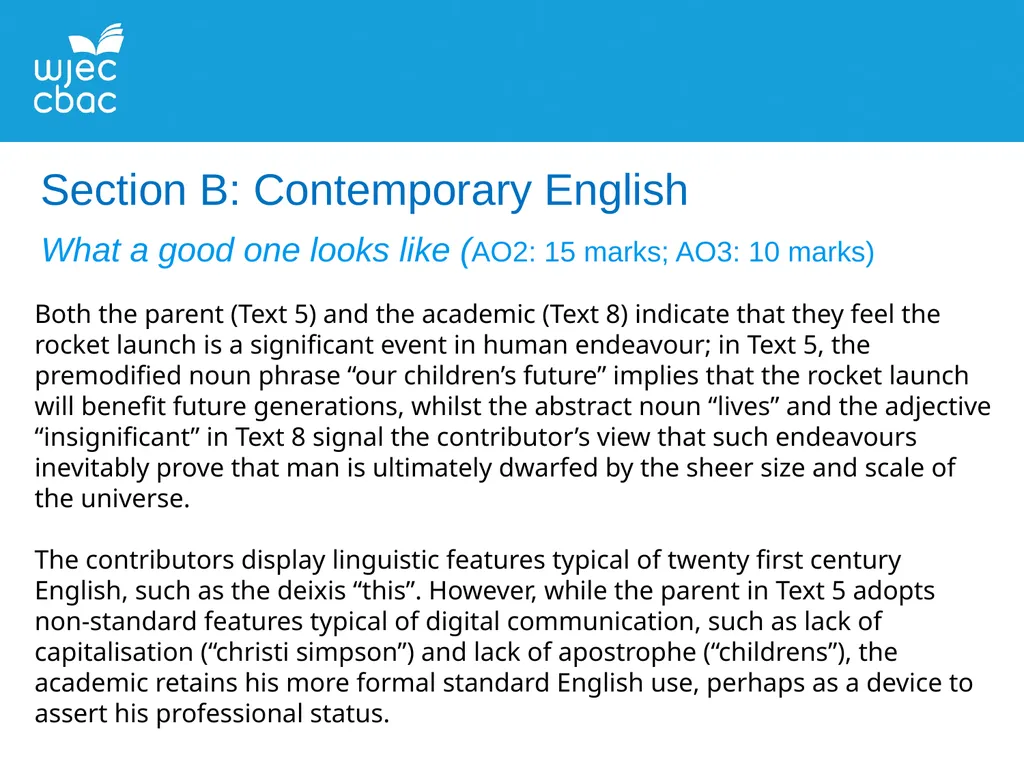 AS English Language: Unit 1 CPD WALKING-TALKING - slide 14 of 17